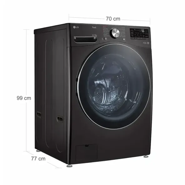 Lavadora/Secadora LG Carga Frontal 22 Kilos WD22BV2S6BR Negra