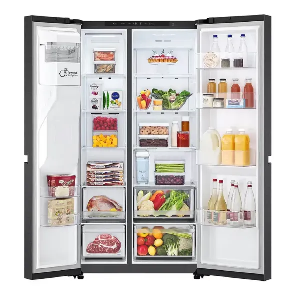 Nevecón Side by Side 638 Litros Smart Inverter Negro Mate GS66SPM