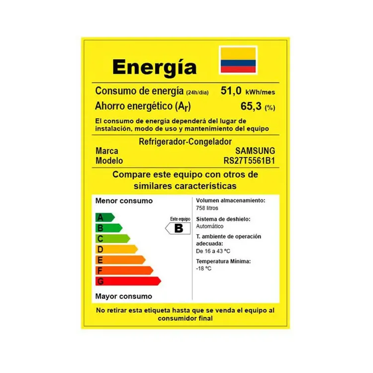 Nevecón SAMSUNG Family Hub Side by Side 758 Litros RS27T5561B1/CO Grafito