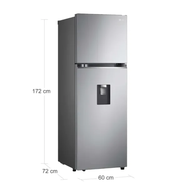 Nevera LG No Frost Congelador Superior 334 Litros Brutos VT34WGPX Gris